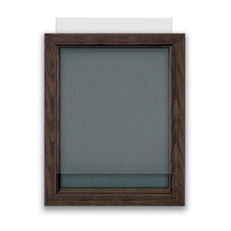 United Visual Products Indoor Enclosed Combo Board, 72"x36", Gold Frame/Grey & Blue Spruce UVCB7236G-GREY-BLSPRU